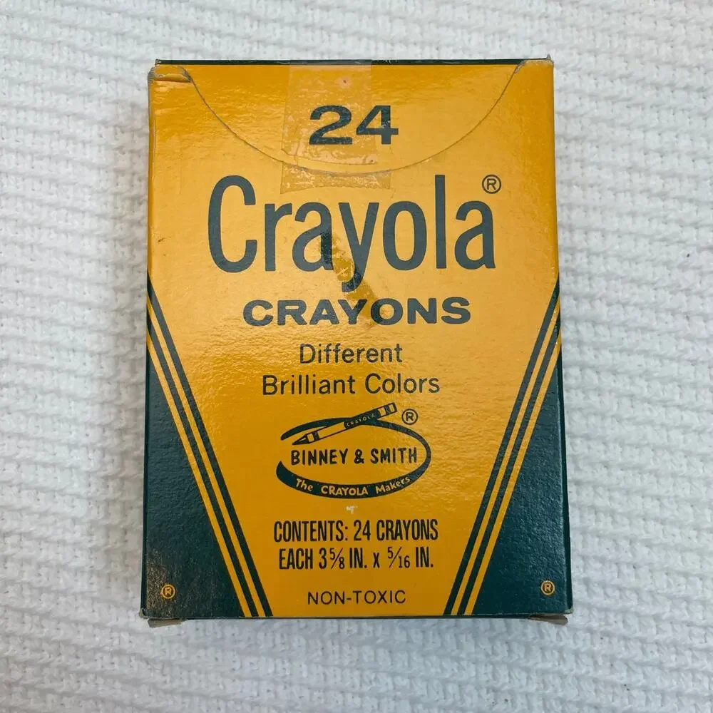 Vintage Crayola Crayons Brilliant Colors (24 Pack) Binney & Smith Not used